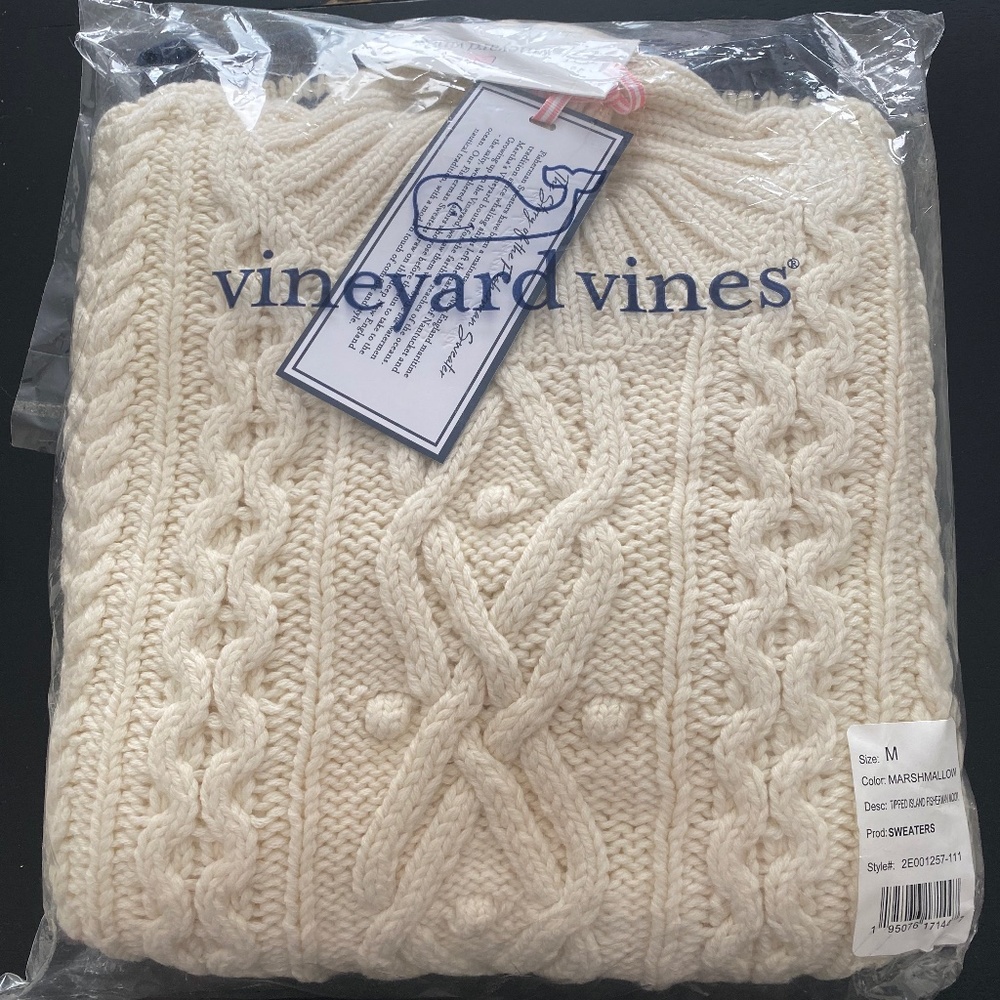 Tipped Island Fisherman Mockneck Sweater